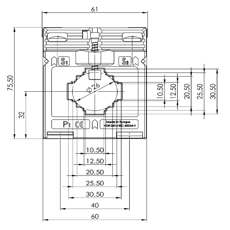 Stromwandler 250/5A 5VA Kl. 1 ASK31.3 7053