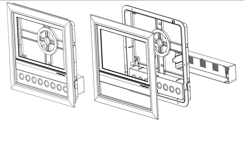 Verteiler-Einbaugehäuse für Smart-X Advanced Display der Firma Schneider Elektric