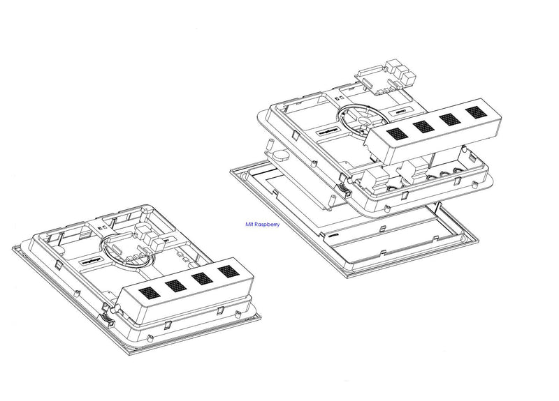 Verteiler-Einbaugehäuse für Smart-X Advanced Display der Firma Schneider Elektric