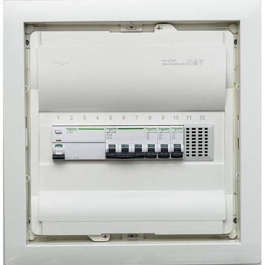Elektroverteilung bestückt Elektroverteilung 1-reihig mit Tür WSUPV1V01
