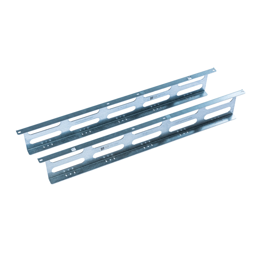 Set of civil engineering brackets for staggered installation of up to 5 ...