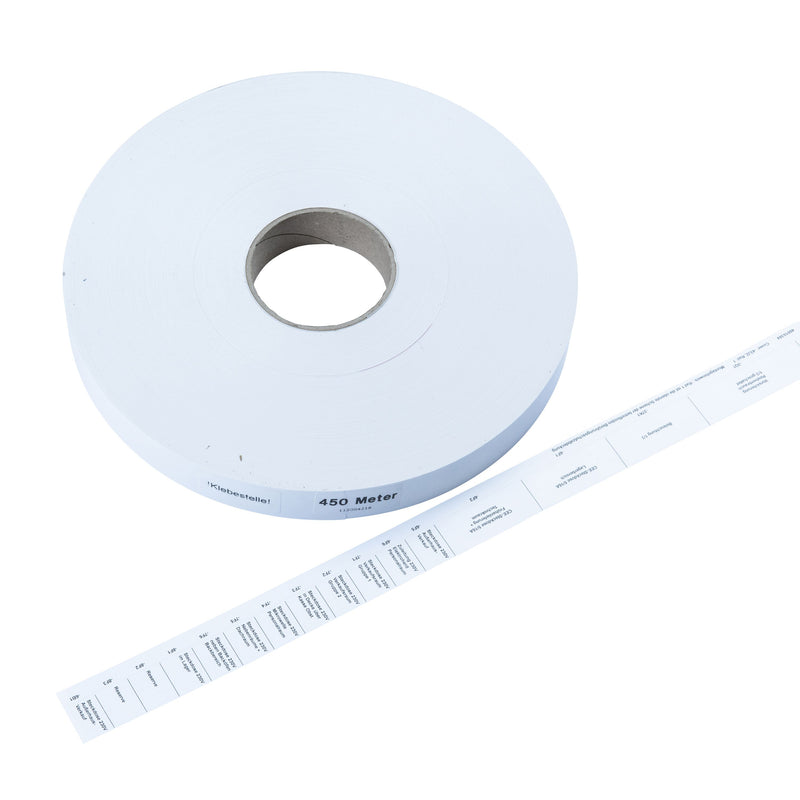 Special marking tape colour white 30mm self-adhesive as accessory for printer tower